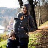 Angel Wings Babywearing Hoodie Dark Grey Babywearing Outerwear