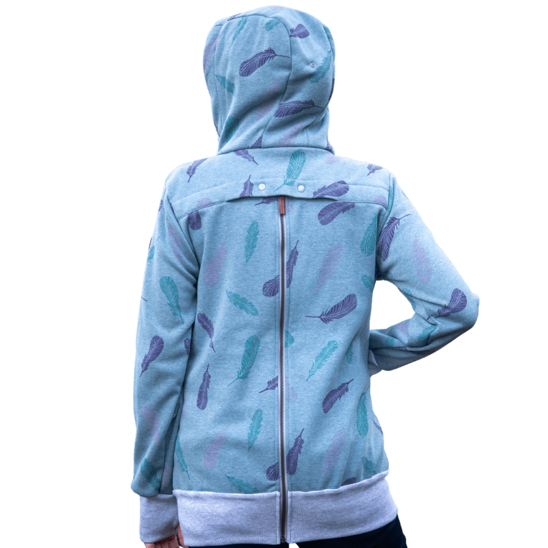 Angel Wings Babywearing Hoodie Feathers Jeans