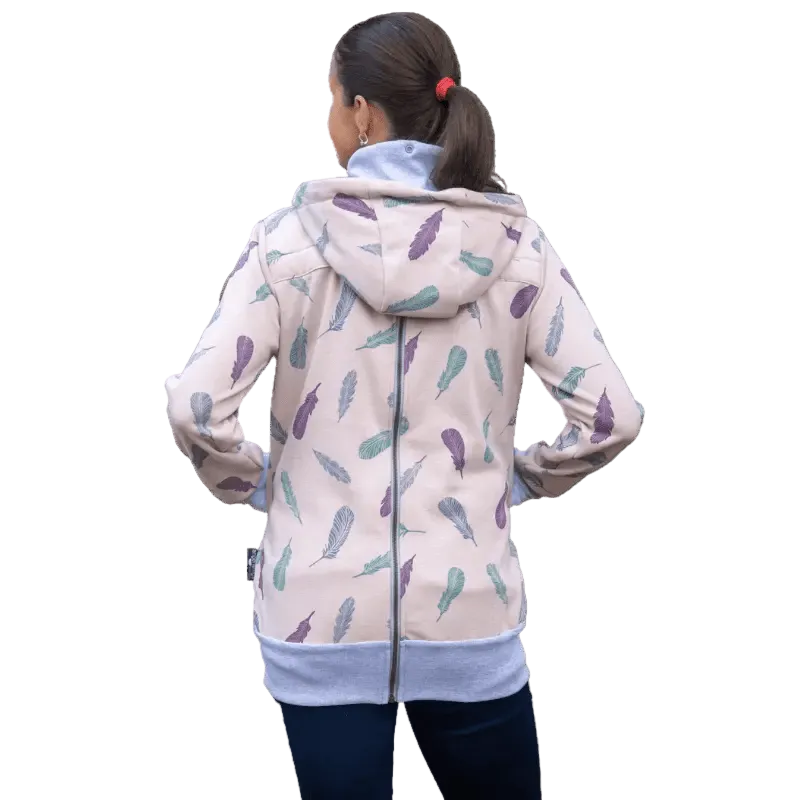 Angel Wings Babywearing Hoodie Feathers Old Pink Babywearing Outerwear