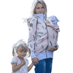 Angel Wings Babywearing Hoodie Feathers Old Pink Babywearing Outerwear