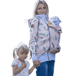 Angel Wings Babywearing Hoodie Feathers Old Pink - Babywearing OuterwearLittle Zen One83867216