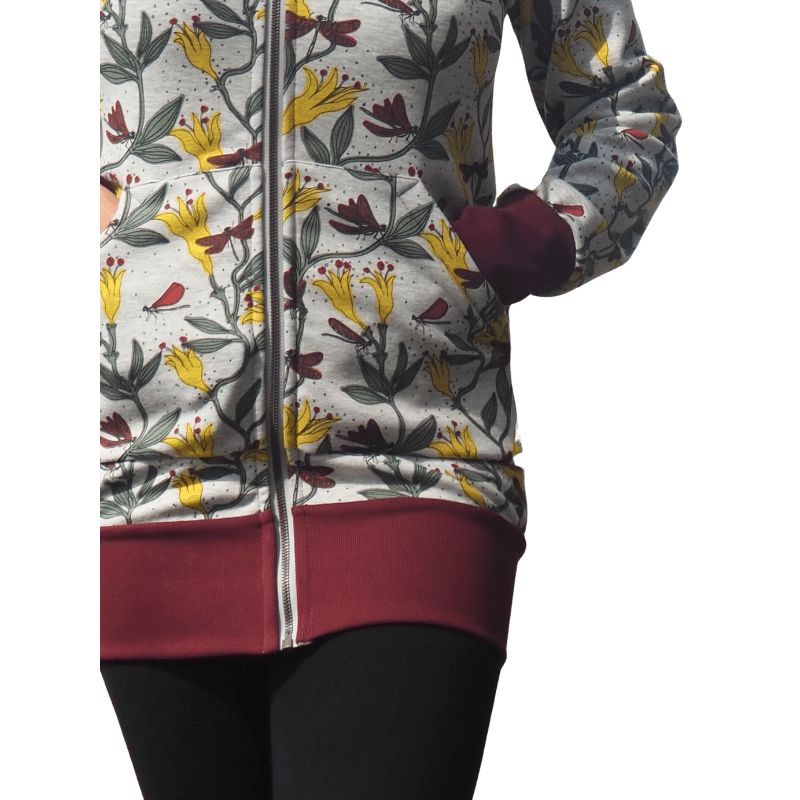 Hoodies top with flowers