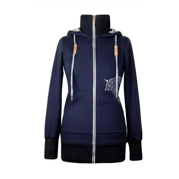 Angel Wings Babywearing Hoodie Navy Blue Babywearing Outerwear