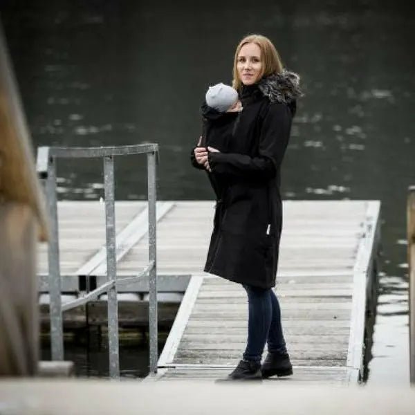 Angel Wings Babywearing Softshell Coat Black Babywearing Outerwear