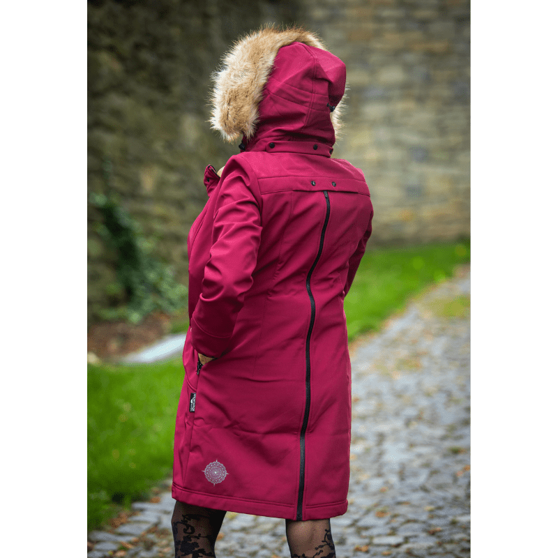 Angel Wings Babywearing Softshell Coat Burgundy-Babywearing Outerwear-Angel Wings-canada and usa-Little Zen One-4