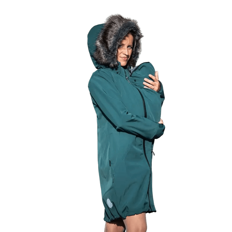 Angel Wings Babywearing Softshell Coat Green Babywearing Outerwear