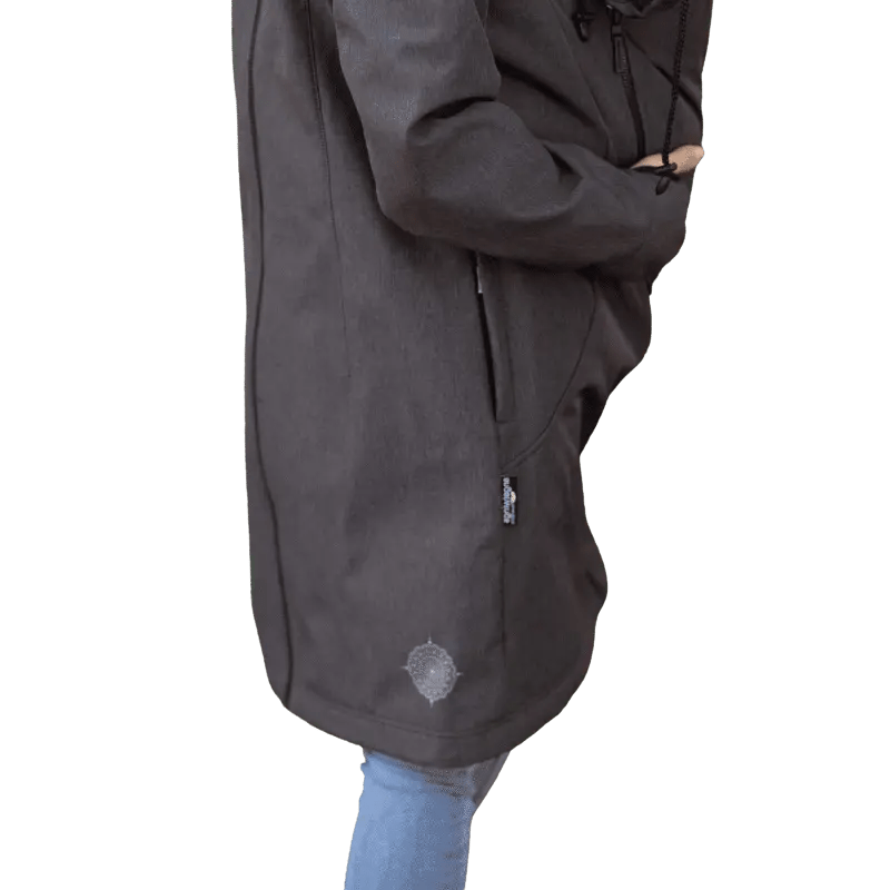 Angel Wings Babywearing Softshell Coat Grey Babywearing Outerwear
