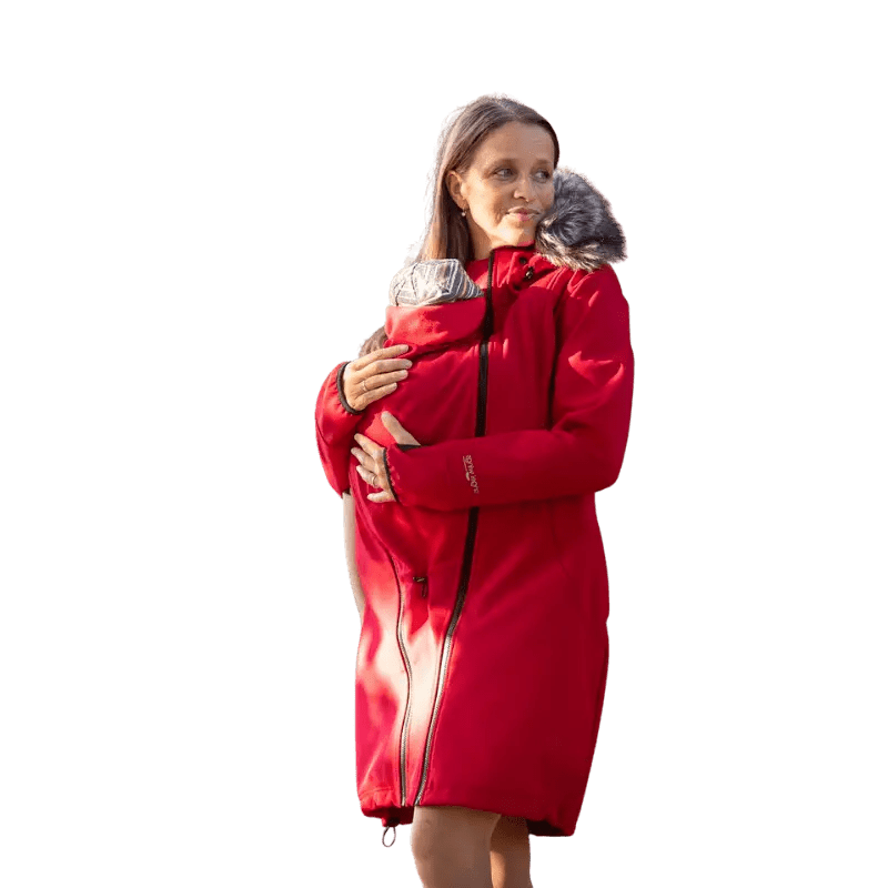 Angel Wings Babywearing Softshell Coat Red Babywearing Outerwear