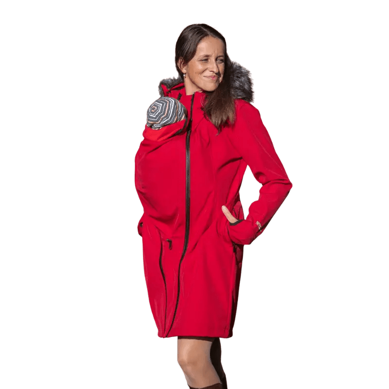 Angel Wings Babywearing Softshell Coat Red Babywearing Outerwear