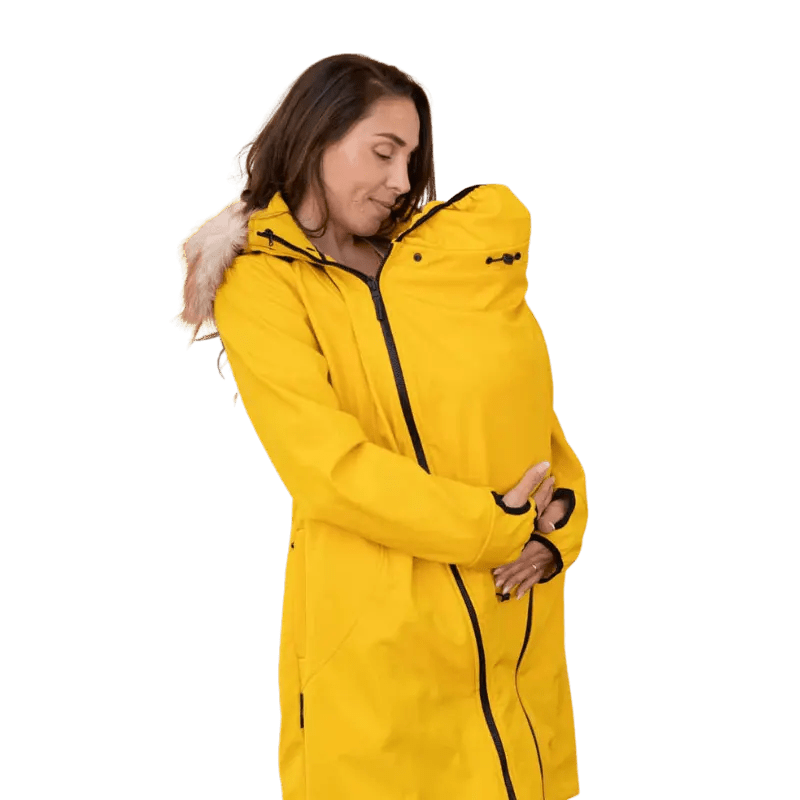 Angel Wings Babywearing Softshell Coat Yellow Babywearing Outerwear
