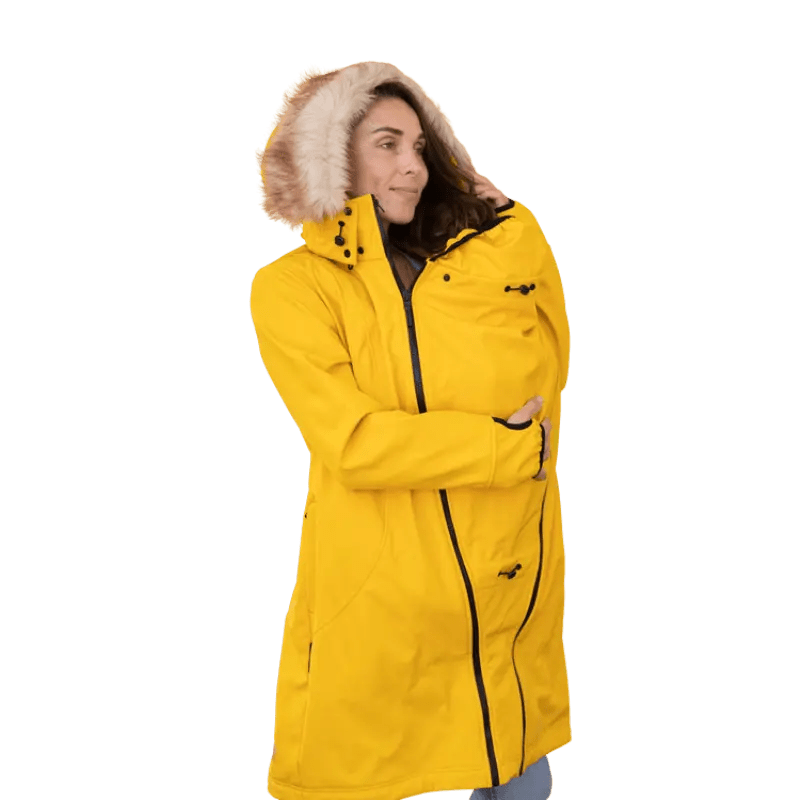 Angel Wings Babywearing Softshell Coat Yellow Babywearing Outerwear