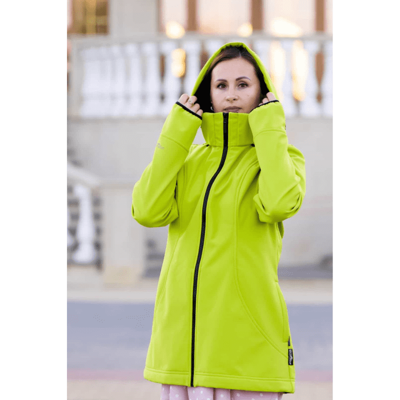 Angel Wings Babywearing Softshell Jacket Bright green-Babywearing Outerwear-Angel Wings-canada and usa-Little Zen One-2