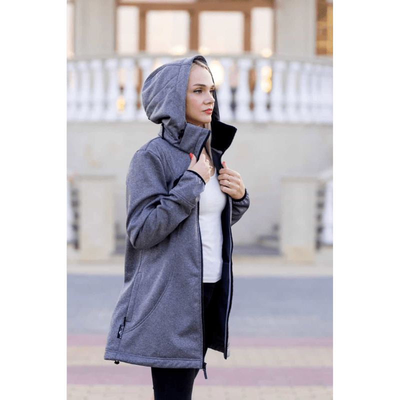 Angel Wings Babywearing Softshell Jacket Grey-Babywearing Outerwear-Angel Wings-canada and usa-Little Zen One-1