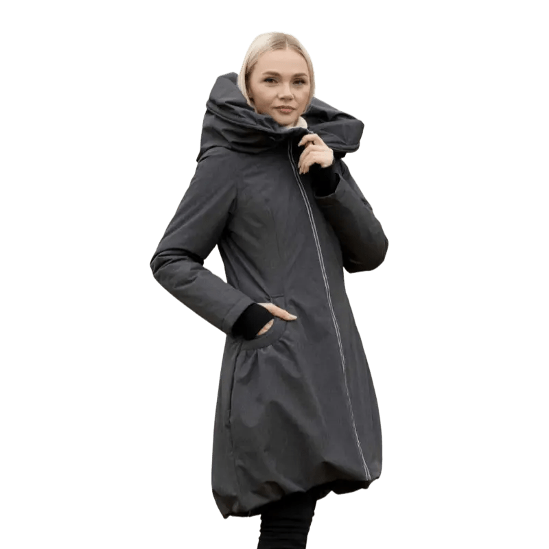 Angel Wings Babywearing Winter Coat Grey - Babywearing OuterwearLittle Zen One02072400