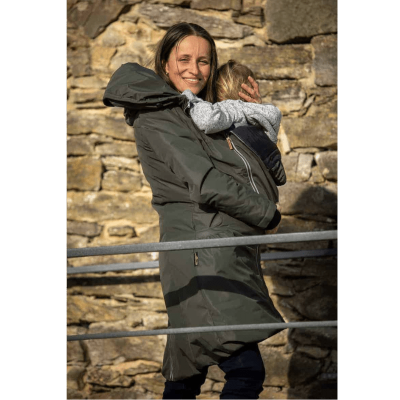 Angel Wings Babywearing Winter Coat Khaki-Babywearing Outerwear-Angel Wings-canada and usa-Little Zen One-4