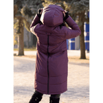 Angel Wings Babywearing Winter Long Coat Burgundy-Babywearing Outerwear-Angel Wings-canada and usa-Little Zen One-3