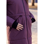 Angel Wings Babywearing Winter Long Coat Burgundy-Babywearing Outerwear-Angel Wings-canada and usa-Little Zen One-4