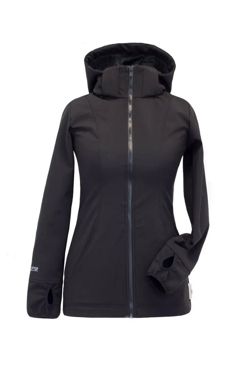 Angel Wings Black Babywearing Softshell Jacket - Babywearing OuterwearLittle Zen One28888144