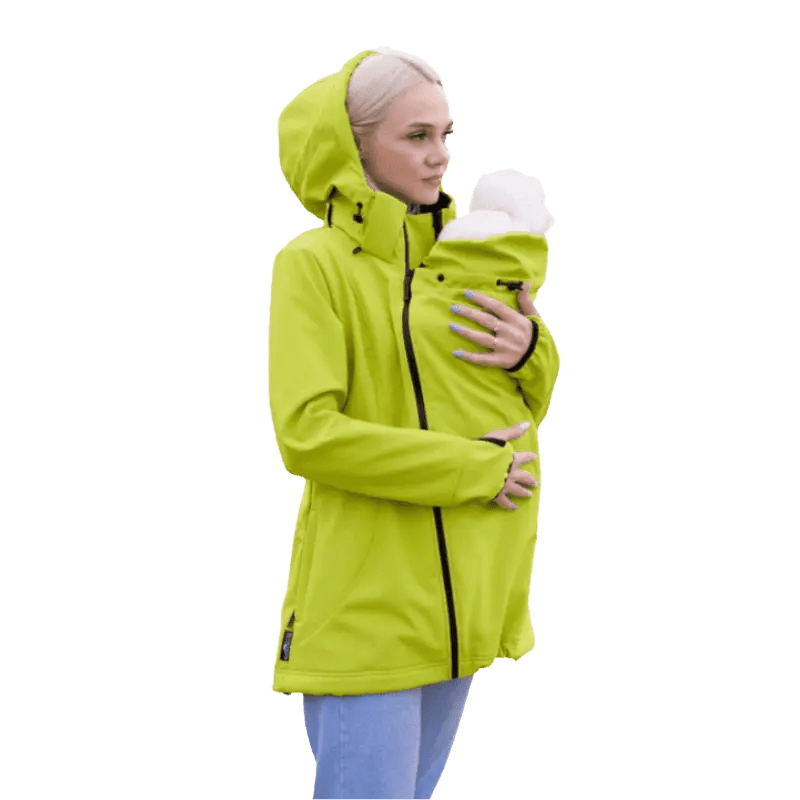 Angel Wings Green Babywearing Softshell Jacket Babywearing Outerwear