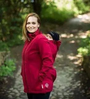 Angel Wings Red Babywearing Softshell Jacket - Babywearing OuterwearLittle Zen One53859664