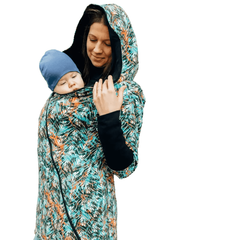 Babywearing Hoodie Tropical Garden