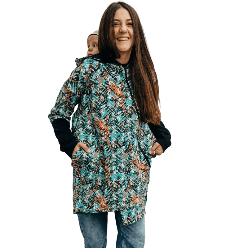 Babywearing Hoodie Tropical Garden
