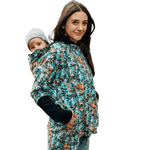 Babywearing Hoodie Tropical Garden