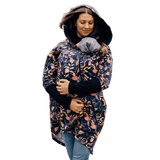 Babywearing Hoodie Vintage Flowers