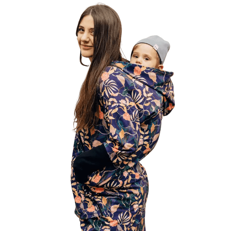 Babywearing Hoodie Vintage Flowers