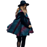 Babywearing Long Cardigan Peacocks Tail Black Opal