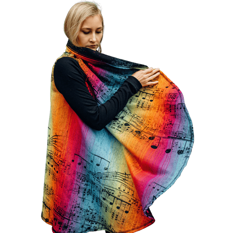 Babywearing Long Cardigan Symphony Rainbow by LennyLamb-Babywearing Outerwear-LennyLamb-canada and usa-Little Zen One-1