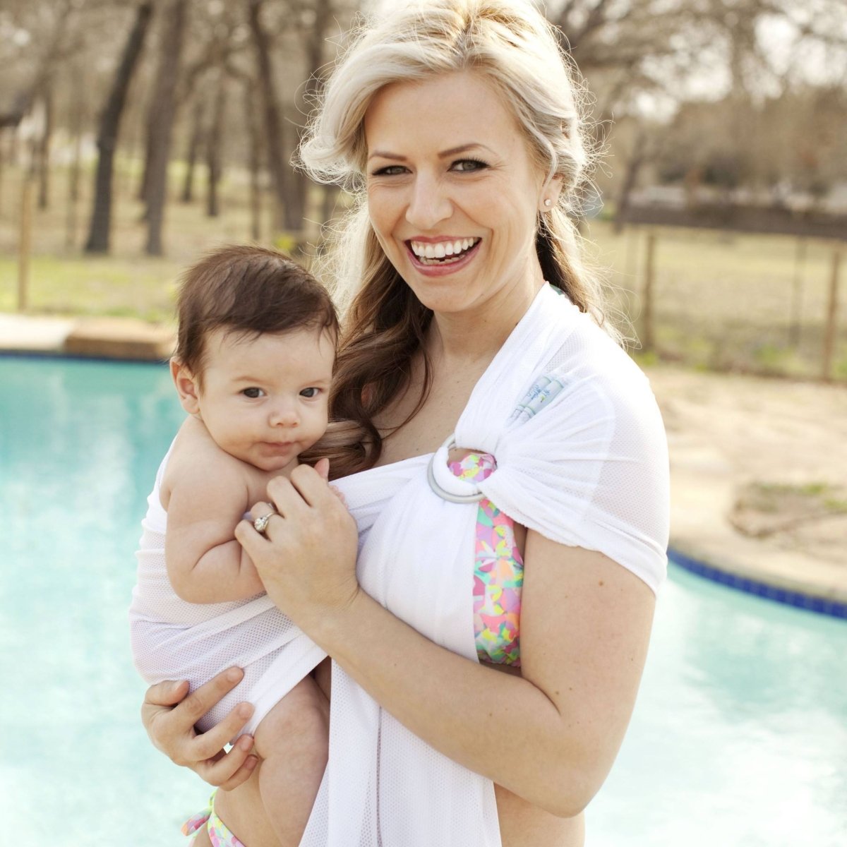 Beachfront Baby Water Ring Sling White Wave-Water Carrier-Beachfront Baby-canada and usa-Little Zen One-1