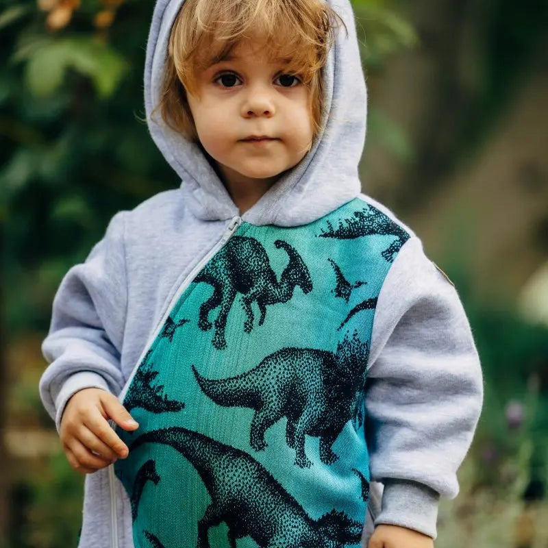 Bear Romper Jurassic Park Grey