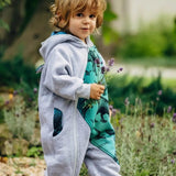 Bear Romper Jurassic Park grey by LennyLamb - Baby Carrier AccessoriesLittle Zen One16539472