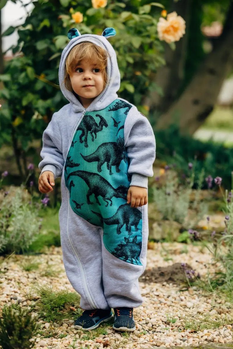 Bear Romper Jurassic Park grey by LennyLamb - Baby Carrier AccessoriesLittle Zen One16539472