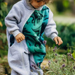 Bear Romper Jurassic Park grey by LennyLamb - Baby Carrier AccessoriesLittle Zen One16539472