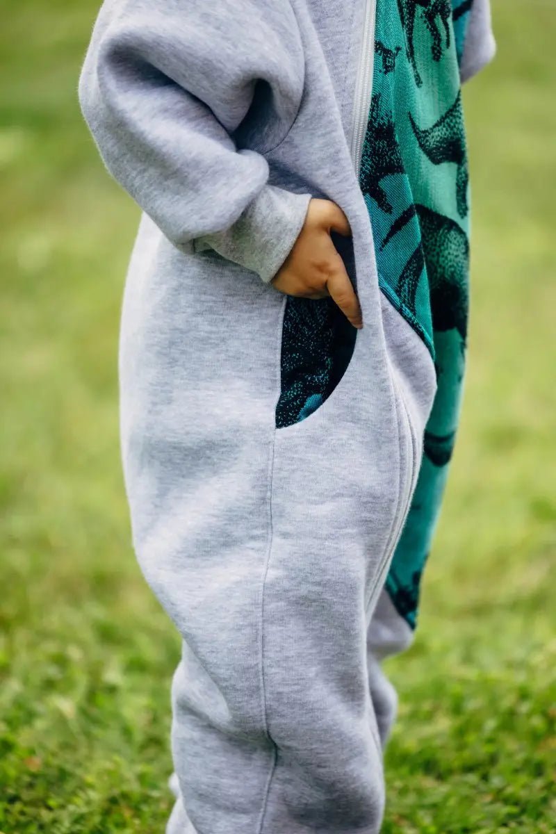 Bear Romper Jurassic Park grey by LennyLamb - Baby Carrier AccessoriesLittle Zen One16539472