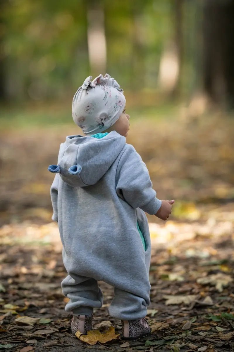 Bear Romper Peacock's Tail Fantasy grey by LennyLamb - Baby Carrier AccessoriesLittle Zen One32932176