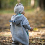 Bear Romper Peacock's Tail Fantasy grey by LennyLamb - Baby Carrier AccessoriesLittle Zen One32932176