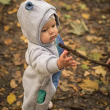 Bear Romper Peacock's Tail Fantasy grey by LennyLamb - Baby Carrier AccessoriesLittle Zen One32932176