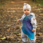 Bear Romper Peacock's Tail Fantasy grey by LennyLamb - Baby Carrier AccessoriesLittle Zen One32932176