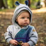 Bear Romper Peacock's Tail Fantasy grey by LennyLamb - Baby Carrier AccessoriesLittle Zen One32932176