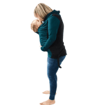 Belly Bedaine Kiroo Babywearing Sweater Teal and Black Babywearing Outerwear