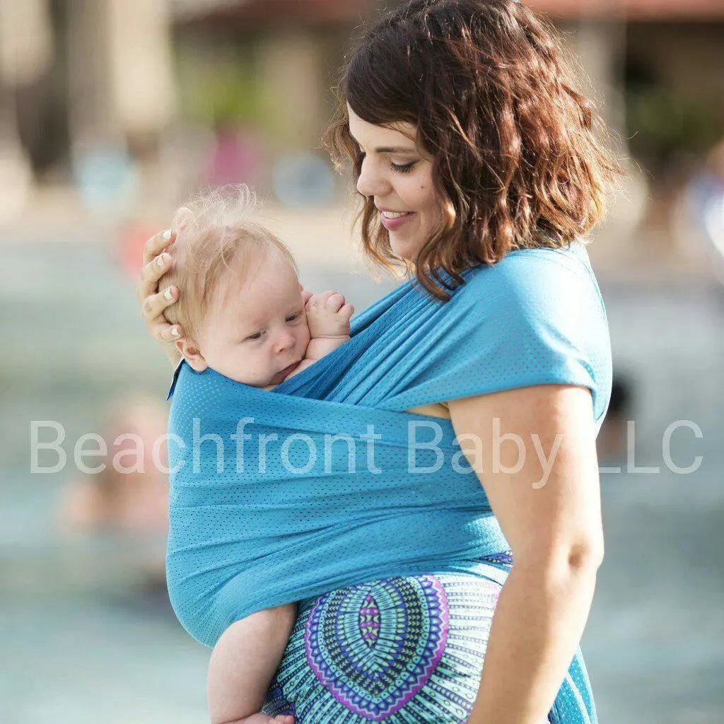 Caribbean Blue Water Wrap by Beachfront Babywater Carrier