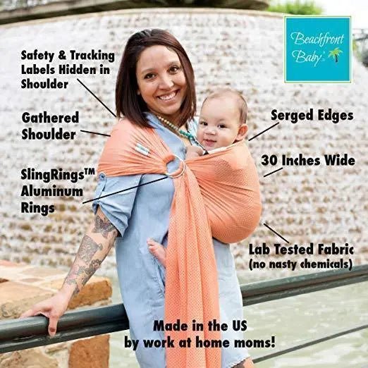 Coral Sea Water Ring Sling by Beachfront Babywater Carrier