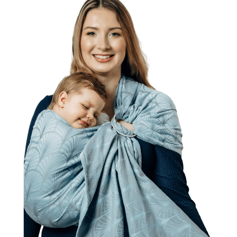 Deco Platinum Blue Ring Sling by LennyLamb - Ring SlingLittle Zen One