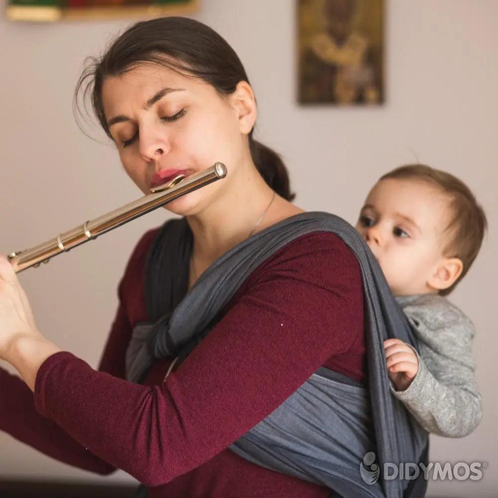 Doubleface Anthracite Woven Wrap by Didymos - Woven WrapLittle Zen One4048554349035