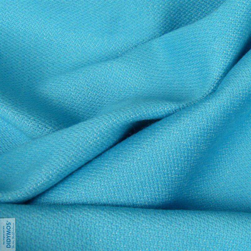 Doubleface Turquoise silk Woven Wrap by Didymos - Woven WrapLittle Zen One