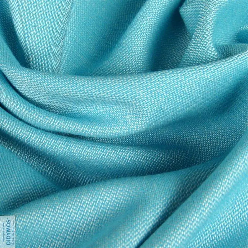 Doubleface Turquoise silk Woven Wrap by Didymos - Woven WrapLittle Zen One