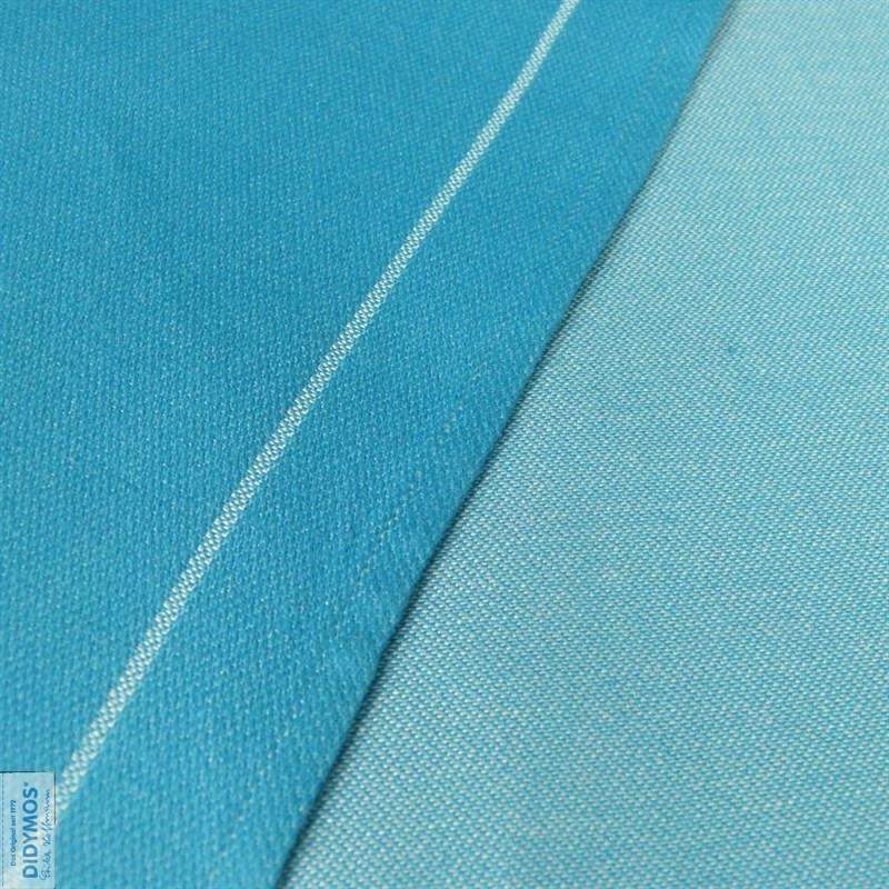 Doubleface Turquoise silk Woven Wrap by Didymos - Woven WrapLittle Zen One35224981